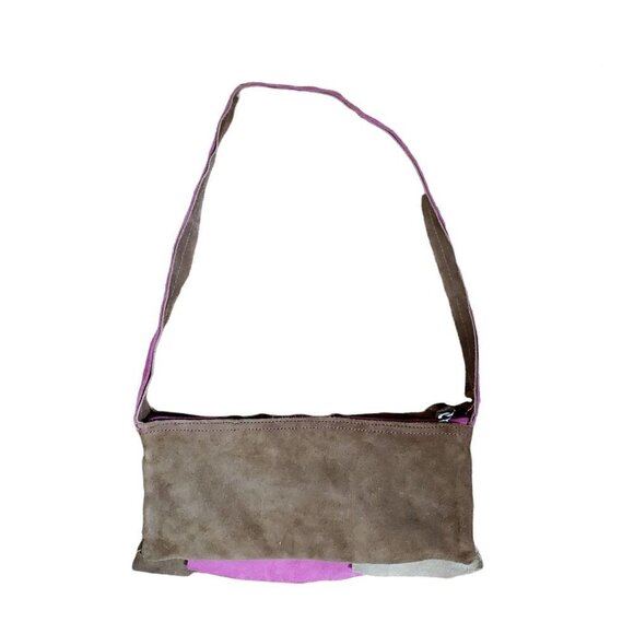 Agatha Ruiz De La Prada Suede Patch Color Block Shoulder Bag - Picture 3 of 7